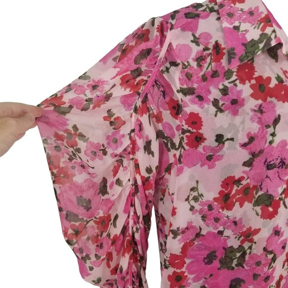 Misa Los Angeles Pink Floral Blouse - Picture 10 of 15